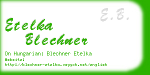 etelka blechner business card